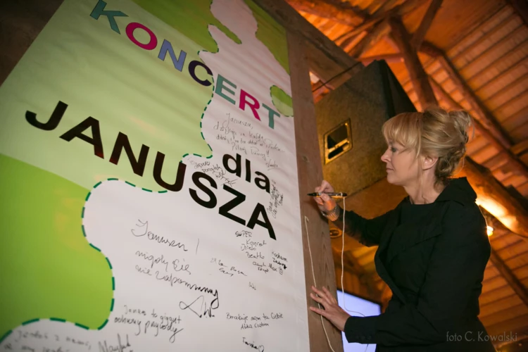 Beata Hyży-Czołpińska, inicjatorka koncertu "Dla Puszczy, dla Janusza", Białowieża, sierpień 2016...